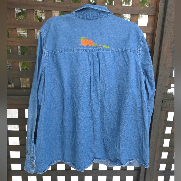 Vintage Fall Embroidered Button Up - Picture 6 of 9